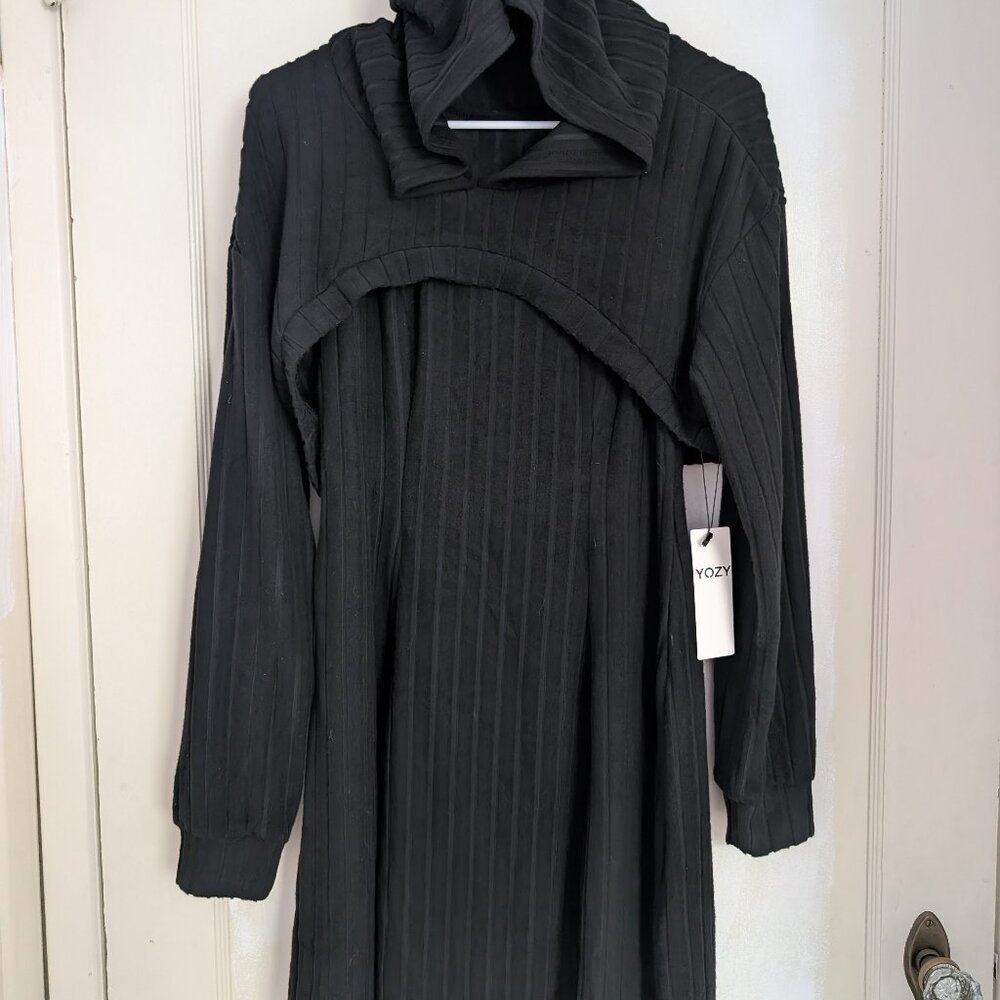 Black tank dress and hoodie set